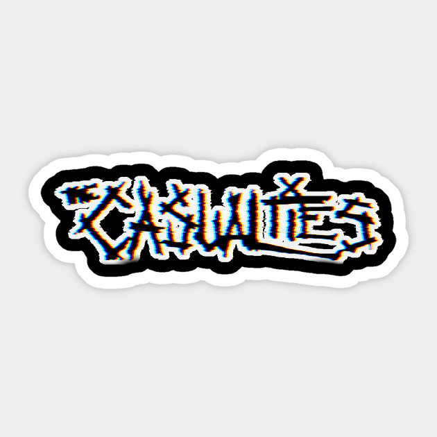 The casualties glitch design Sticker by Lartswear